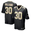 Men's New Orleans Saints Jamaal Williams Nike Black Game Player Jersey