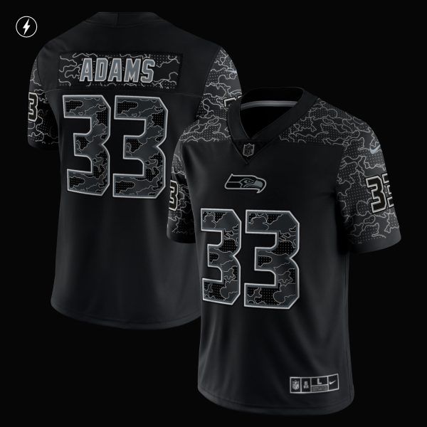 Men's Seattle Seahawks Jamal Adams Nike Black RFLCTV Limited Jersey
