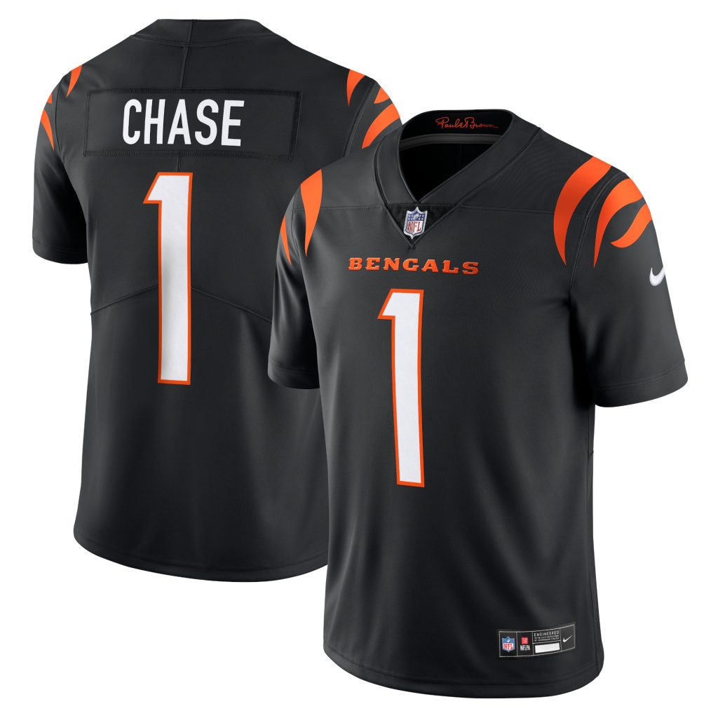 Men's Cincinnati Bengals Ja'Marr Chase Nike Black  Vapor Untouchable Limited Jersey