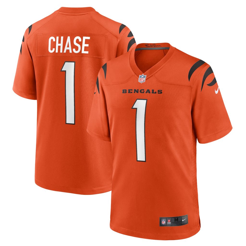 Men's Cincinnati Bengals Ja'Marr Chase Nike Orange Alternate Game Jersey