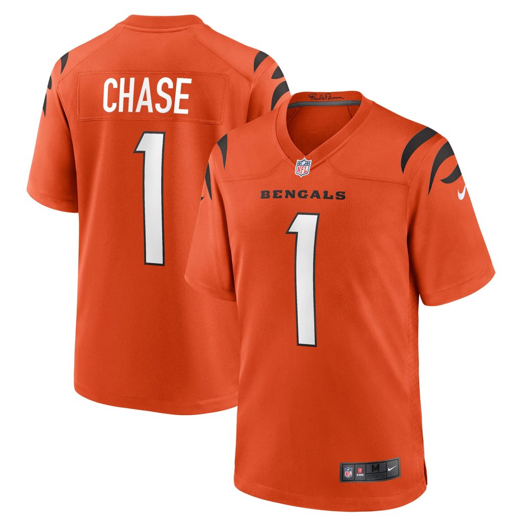 Men's Cincinnati Bengals Ja'Marr Chase Nike Orange Game Jersey