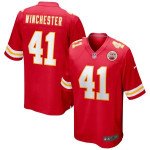 Men's Kansas City Chiefs James Winchester Nike Red Game Jersey
