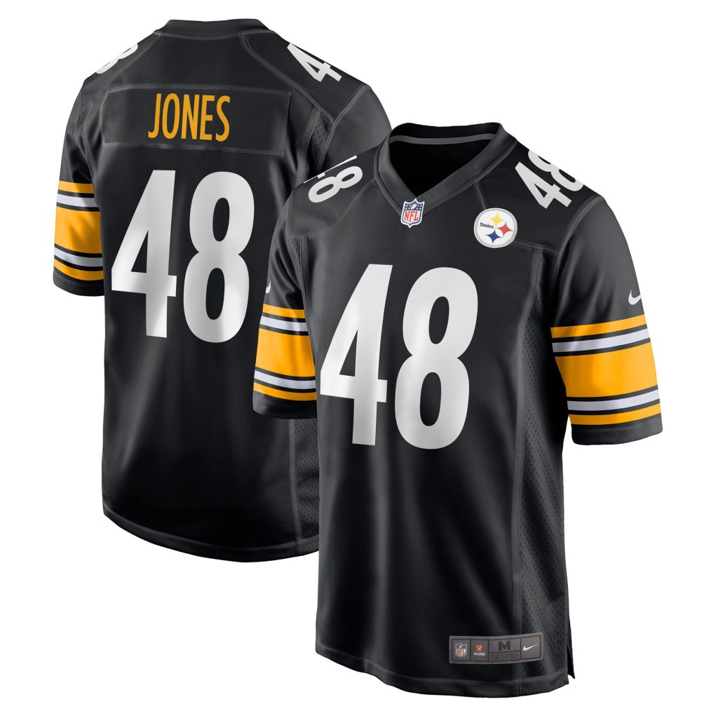 Men's Pittsburgh Steelers Jamir Jones Nike Black Team Game Player Jersey