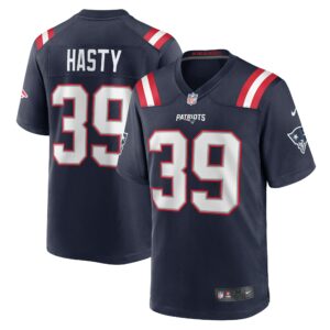 Jamycal Hasty New England Patriots Nike Team Game Jersey -  Navy