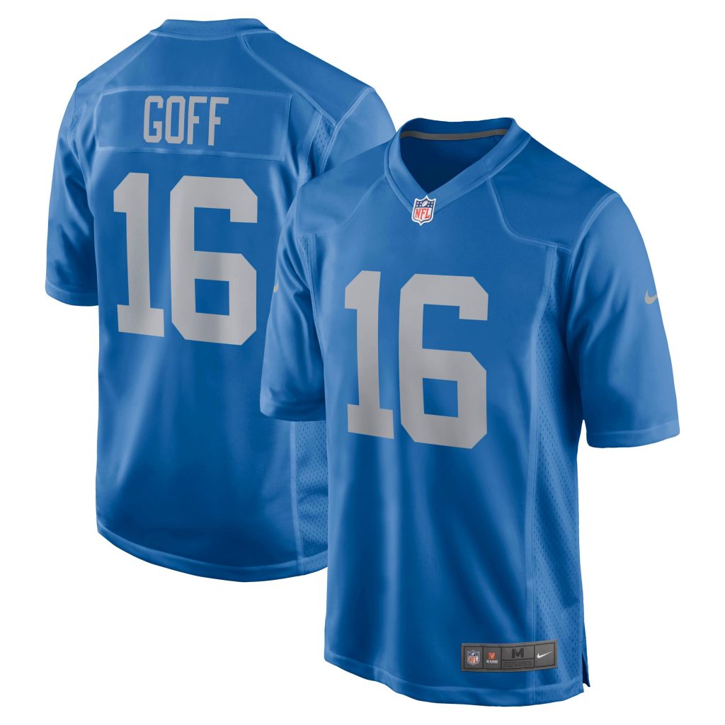 Men's Detroit Lions Jared Goff Nike Blue Game Player Jersey