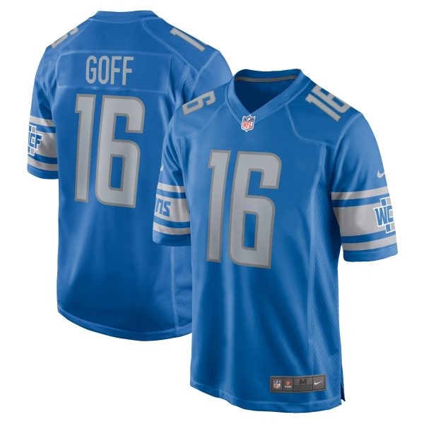 Men's Detroit Lions Jared Goff Nike Blue Player Game Jersey
