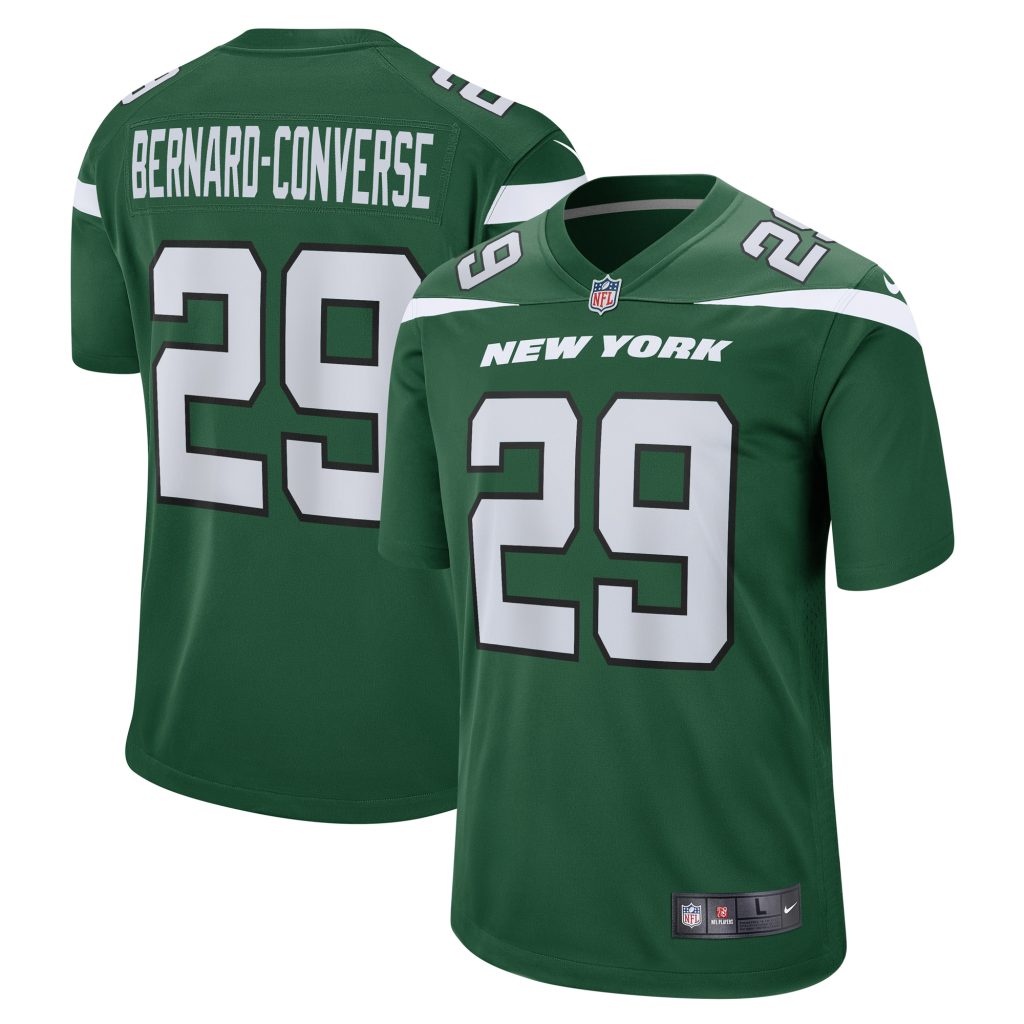 Jarrick Bernard Converse New York Jets Nike  Game Jersey - Gotham Green