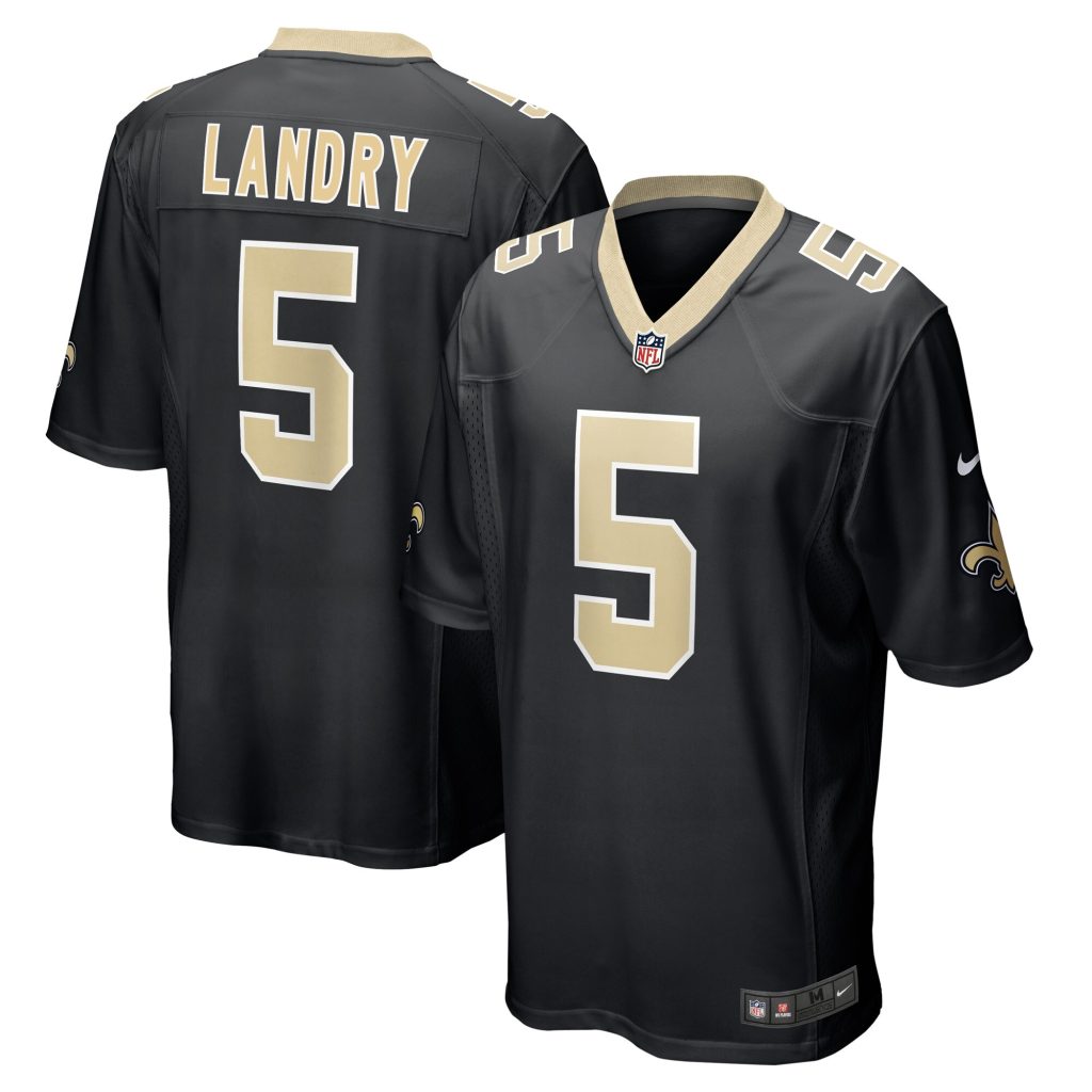 Men's New Orleans Saints Jarvis Landry Nike Black Player Game Jersey