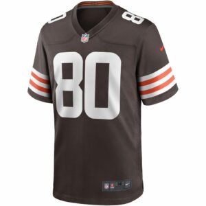 Men's Nike Jarvis Landry Brown Cleveland Browns Game Player Jersey