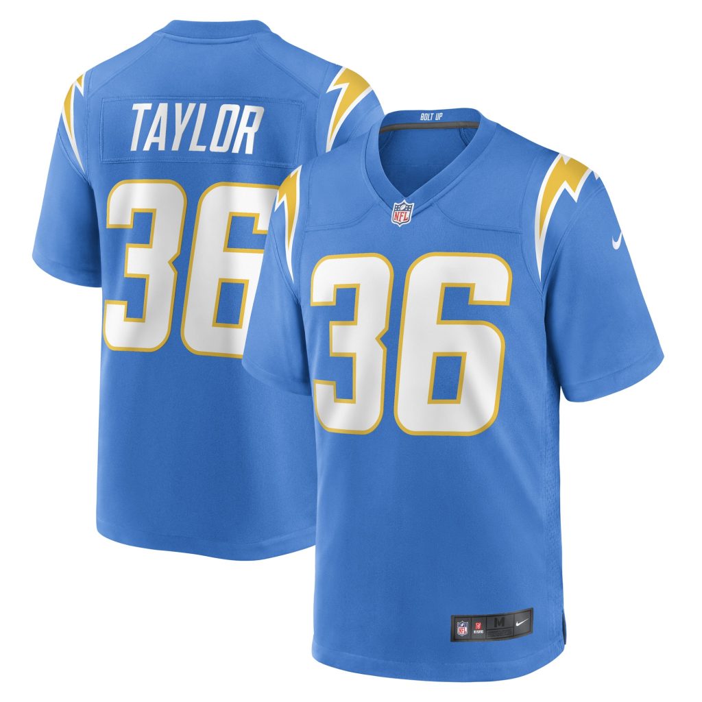 Men's Los Angeles Chargers Ja'Sir Taylor Nike Powder Blue Game Player Jersey