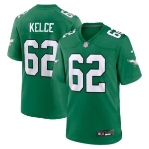 Jason Kelce Philadelphia Eagles Nike Alternate Game Player Jersey - Kelly Green