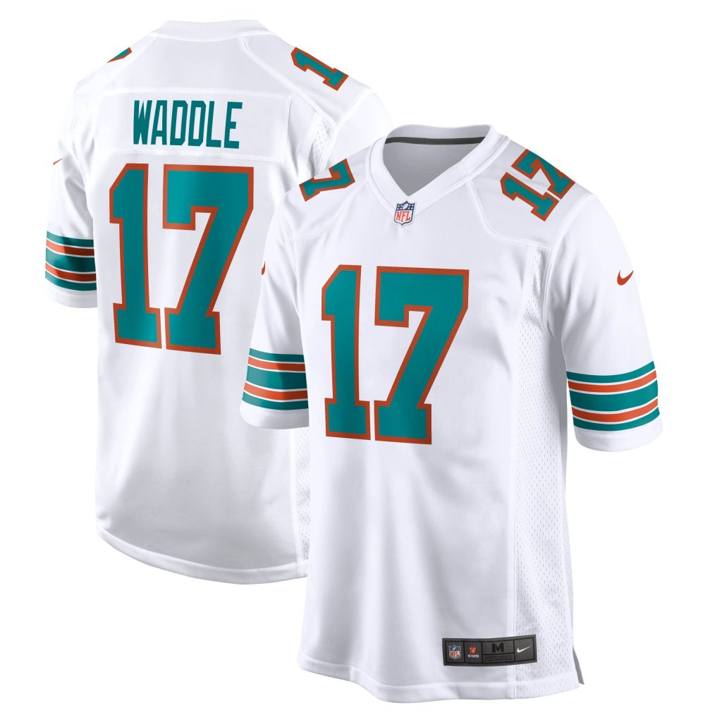 Men's Miami Dolphins Jaylen Waddle Nike White Game Jersey
