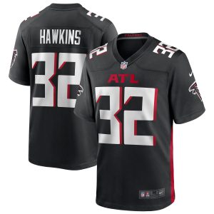Men's Atlanta Falcons Jaylinn Hawkins Nike Black Player Game Jersey