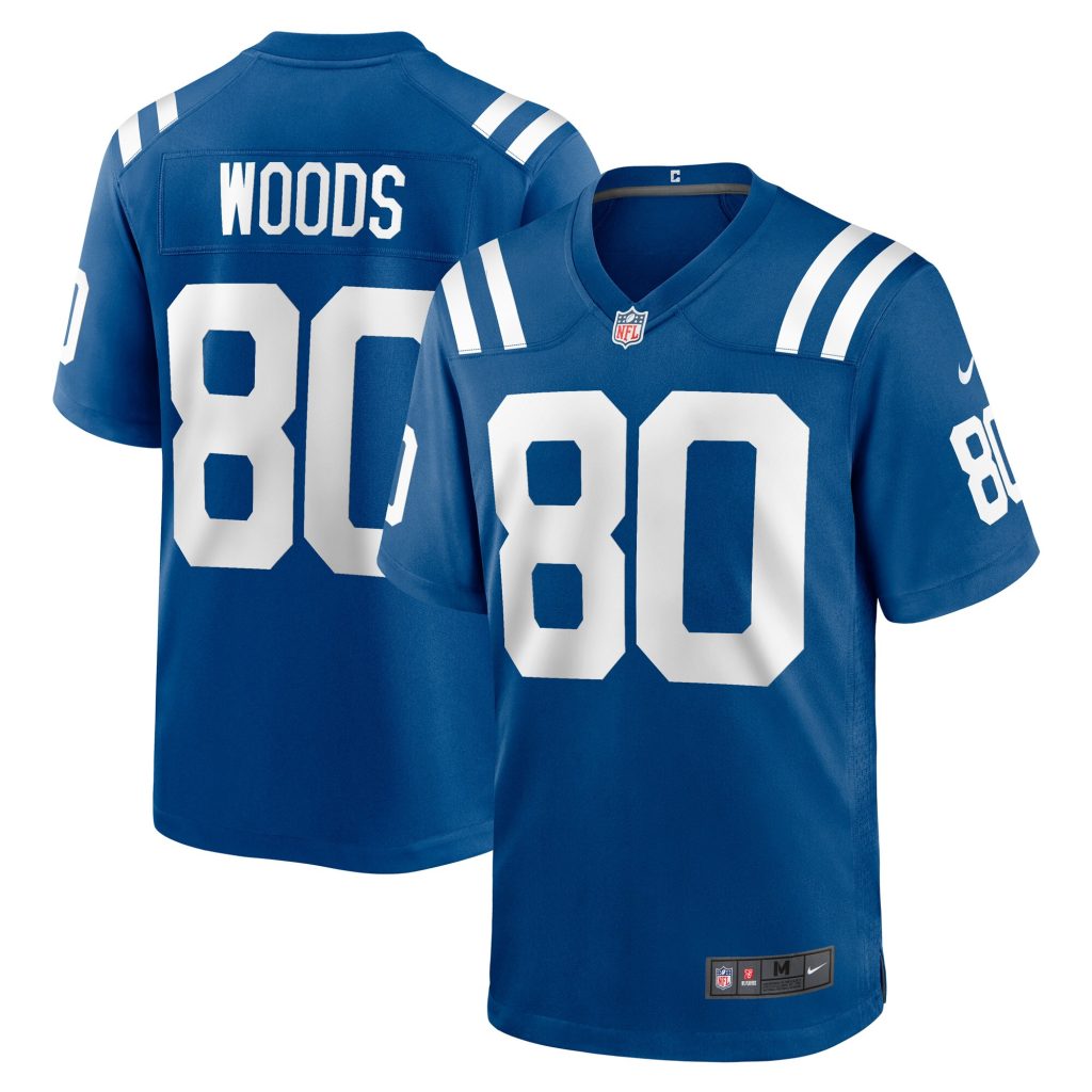 Men's Indianapolis Colts Jelani Woods Nike Royal Player Game Jersey