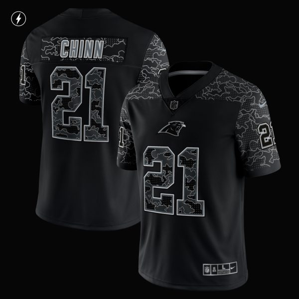 Men's Carolina Panthers Jeremy Chinn Nike Black RFLCTV Limited Jersey