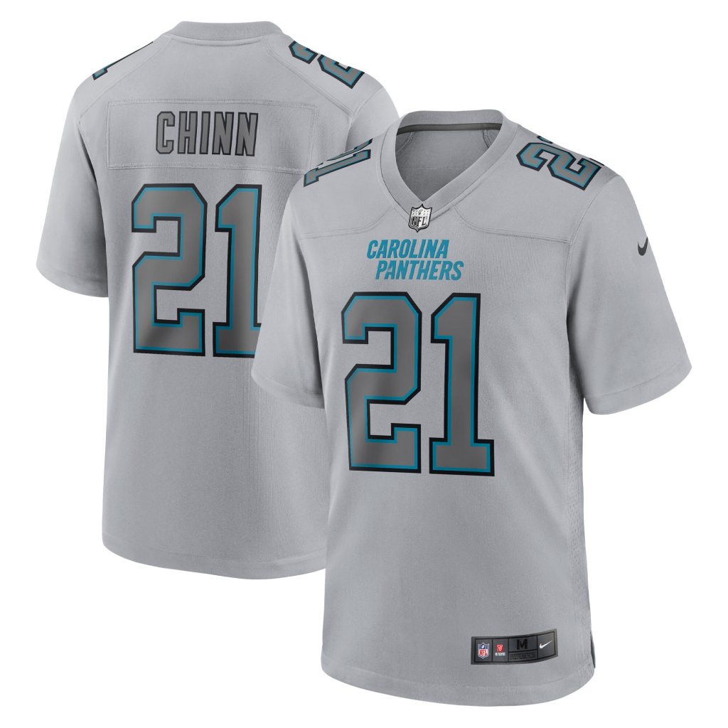 Men's Carolina Panthers Jeremy Chinn Nike Gray Atmosphere Fashion Game Jersey
