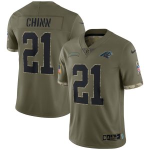 Men's Carolina Panthers Nike Olive 2022 Salute To Service Limited Jersey