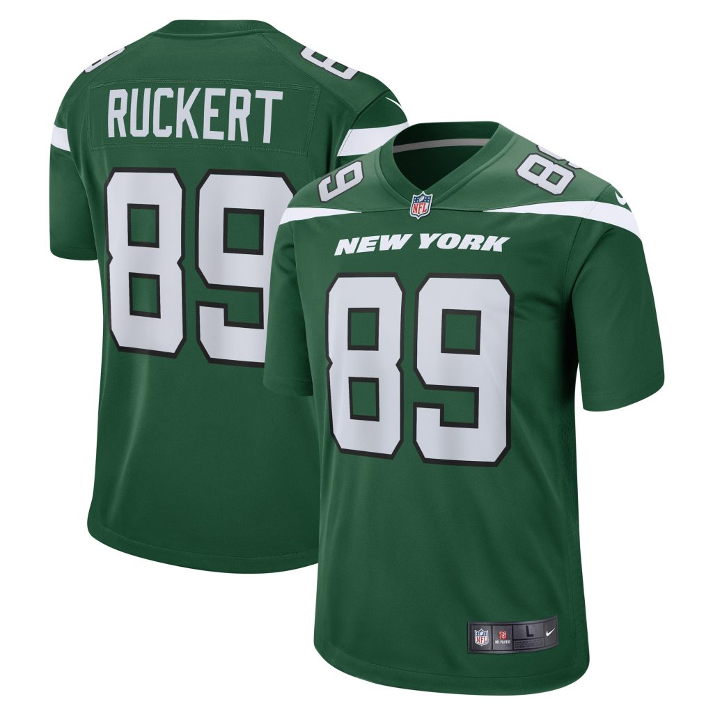 Men's New York Jets Jeremy Ruckert Nike Gotham Green Game Player Jersey