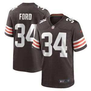 Men's Cleveland Browns Jerome Ford Nike Brown Game Player Jersey