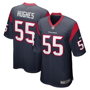 Men's Houston Texans Jerry Hughes Nike Navy Game Player Jersey