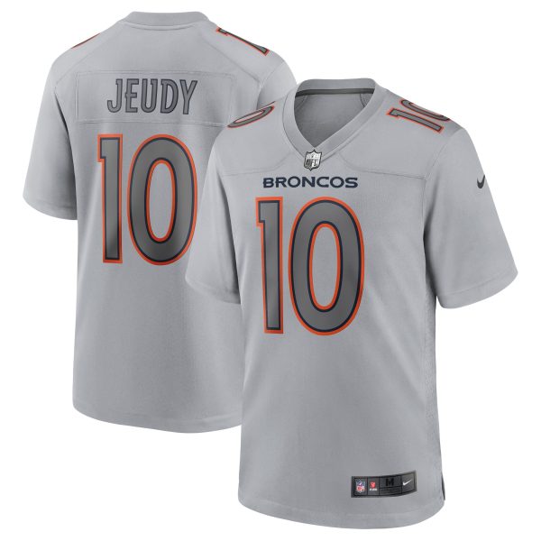 Men's Denver Broncos Jerry Jeudy Nike Gray Atmosphere Fashion Game Jersey