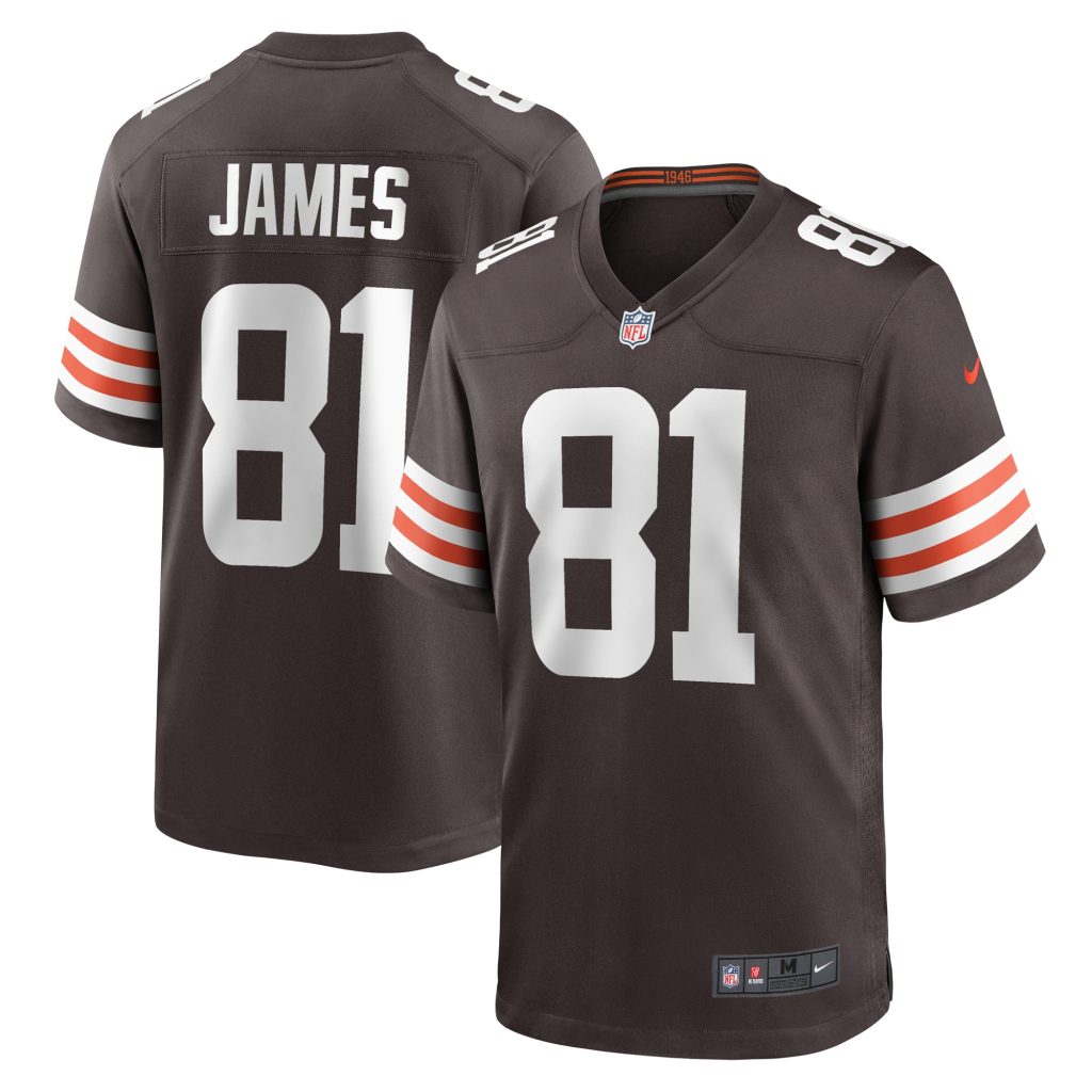 Men's Cleveland Browns Jesse James Nike Brown Game Player Jersey