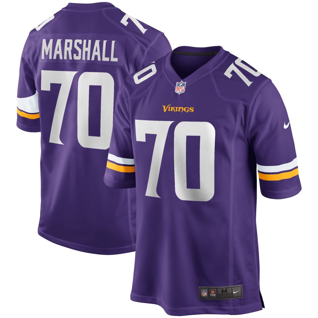 Men's Minnesota Vikings Jim Marshall Nike Purple Game Retired Player Jersey