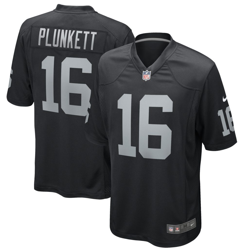 Men's Las Vegas Raiders Jim Plunkett Nike Black Game Retired Player Jersey