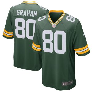 Men's Green Bay Packers Jimmy Graham Nike Green Game Jersey