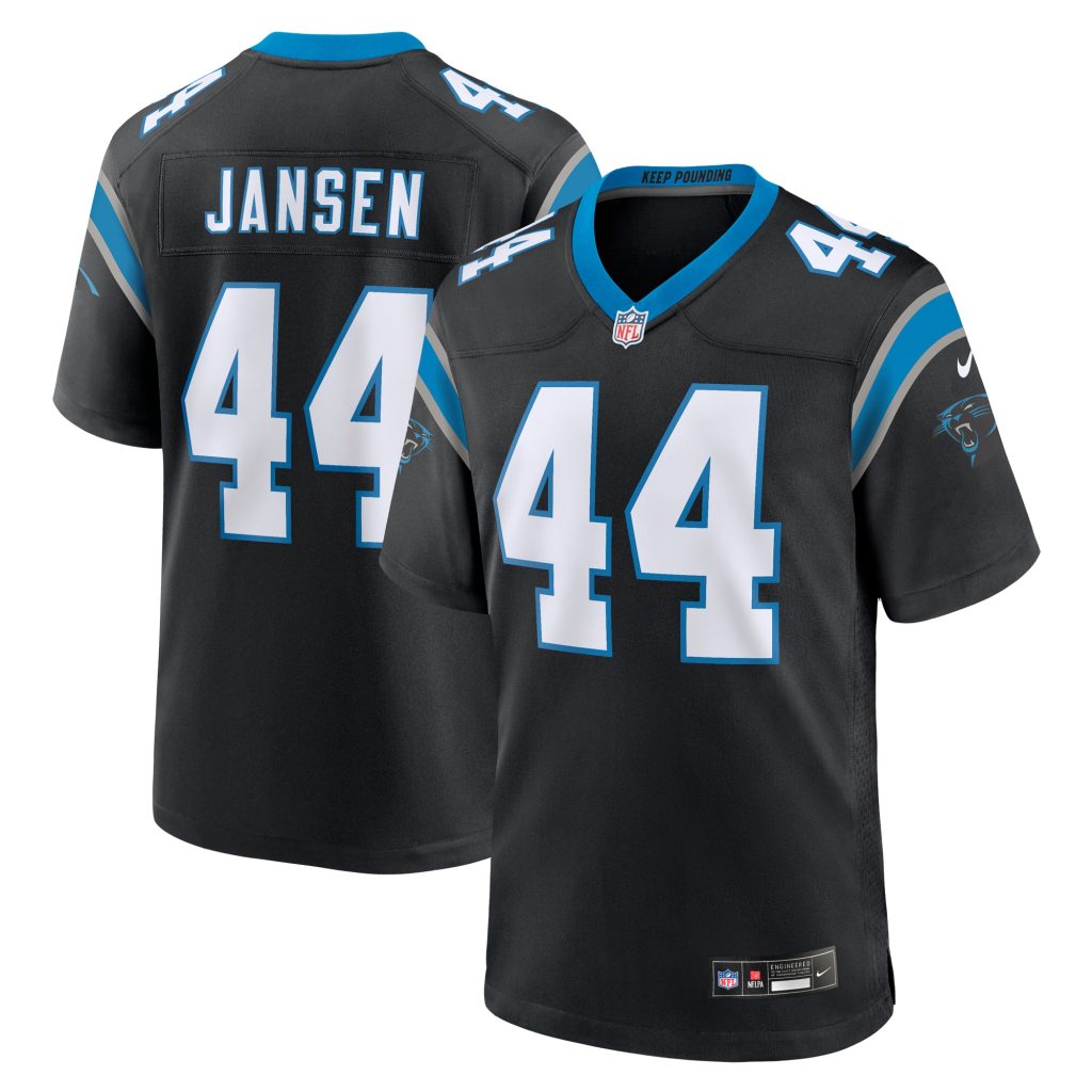 Men's Carolina Panthers J.J. Jansen Nike Black Team Game Jersey
