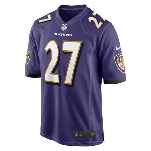 Men's Nike J.K. Dobbins Purple Baltimore Ravens Game Jersey
