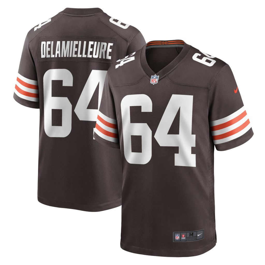Men's Cleveland Browns Joe DeLamielleure Nike Brown Game Retired Player Jersey