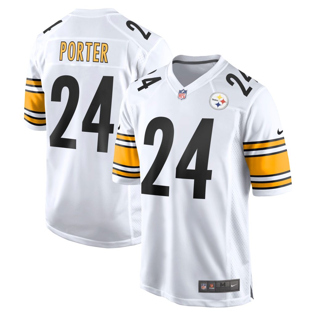 Men's Pittsburgh Steelers Joey Porter Jr. Nike White Away Game Jersey