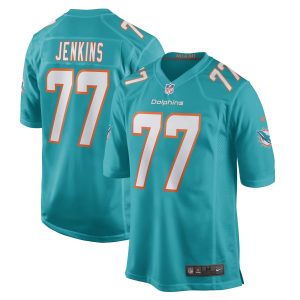 Men's Miami Dolphins John Jenkins Nike Aqua Game Player Jersey