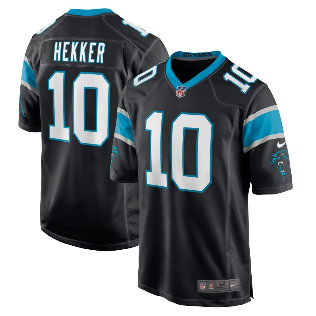 Men's Carolina Panthers Johnny Hekker Nike Black Game Player Jersey