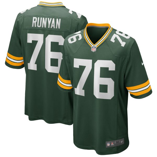 Men's Green Bay Packers Jon Runyan Nike Green Player Game Jersey
