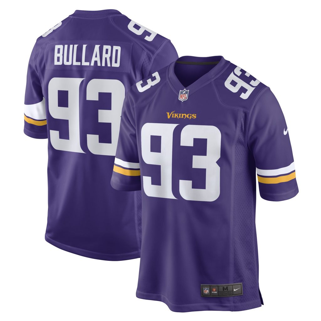 Men's Minnesota Vikings Jonathan Bullard Nike Purple Game Player Jersey