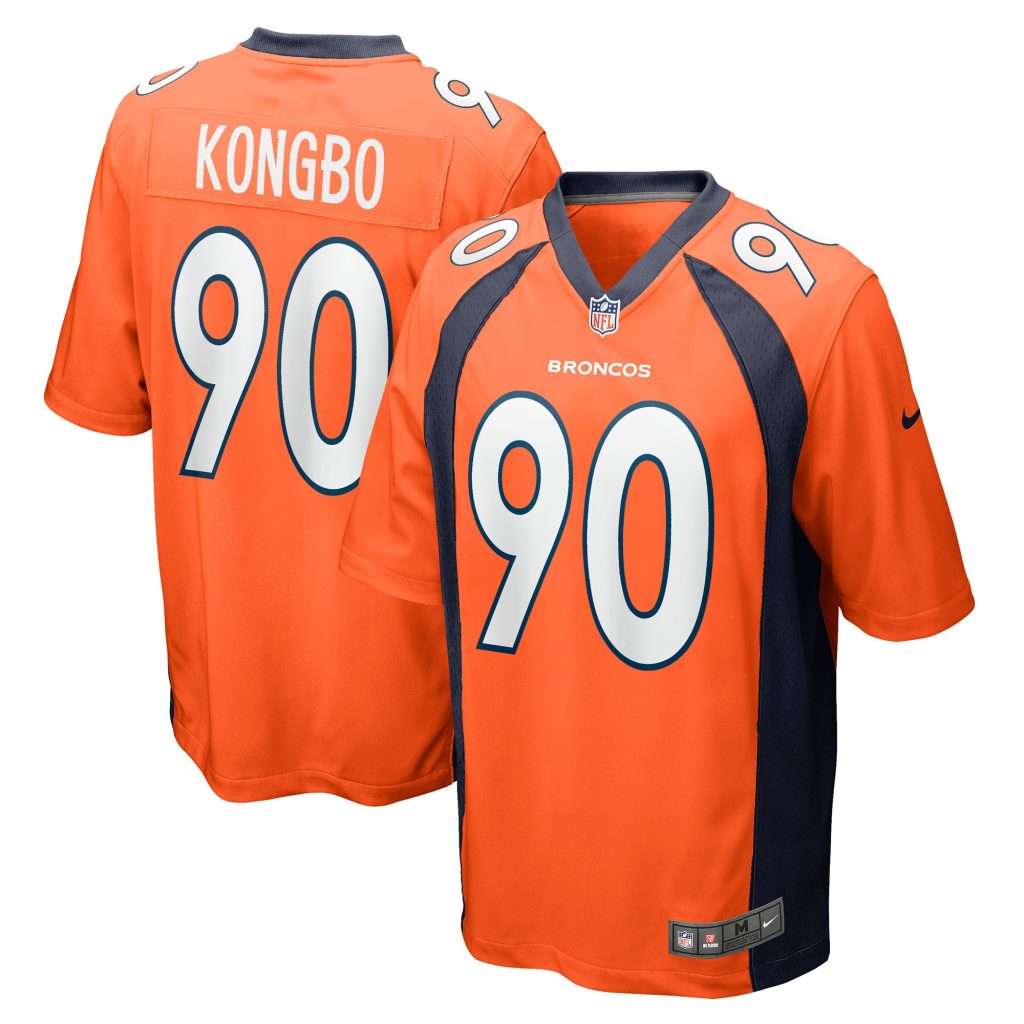 Men's Denver Broncos Jonathan Kongbo Nike Orange Game Player Jersey