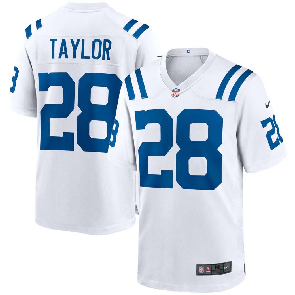 Men's Indianapolis Colts Jonathan Taylor Nike White Game Jersey