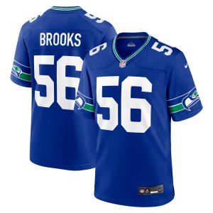 Jordyn Brooks Seattle Seahawks Nike Throwback Player Game Jersey - Royal