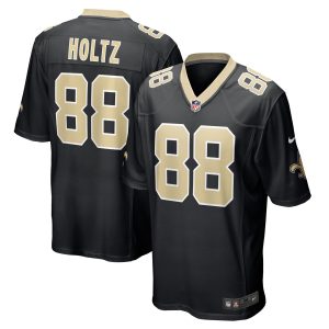 Men's New Orleans Saints J.P. Holtz Nike Black Game Player Jersey