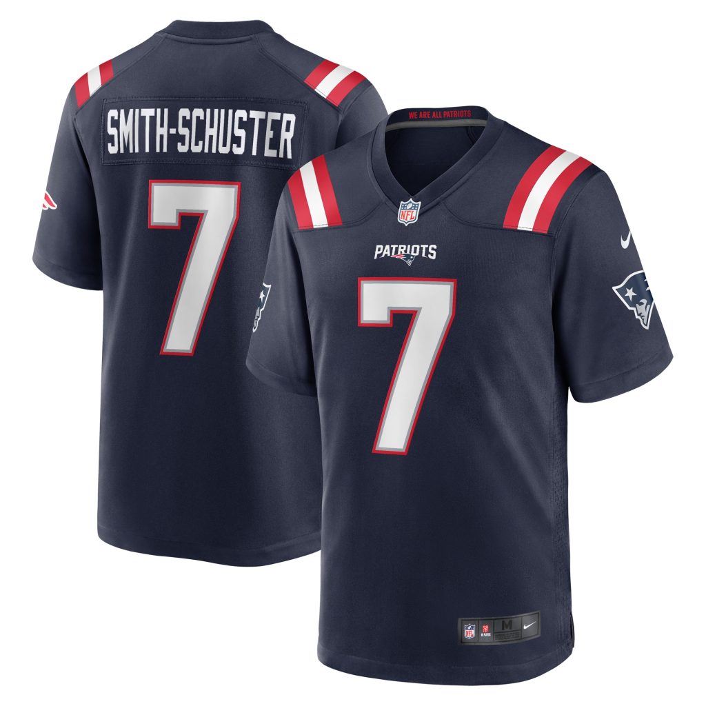 Men's New England Patriots JuJu Smith-Schuster Nike Navy Game Player Jersey