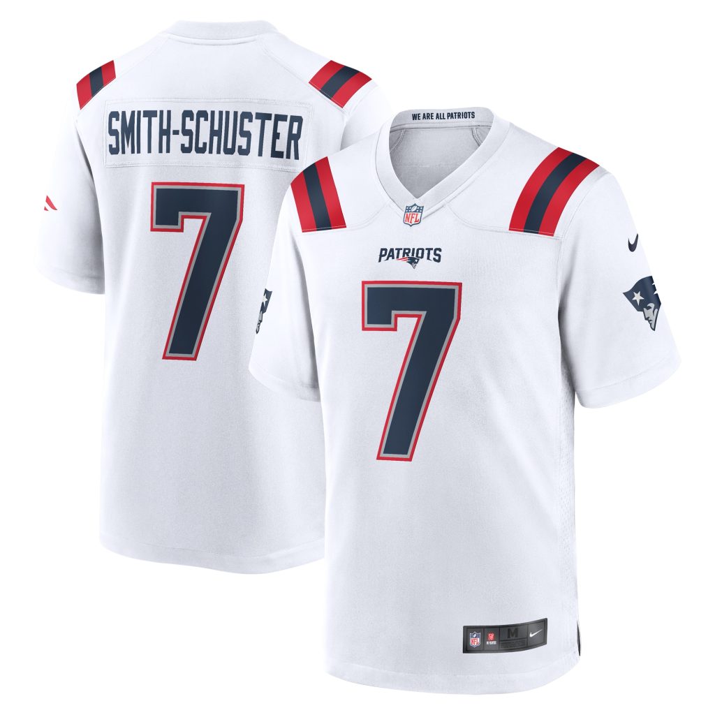 Men's New England Patriots JuJu Smith-Schuster Nike White Game Player Jersey