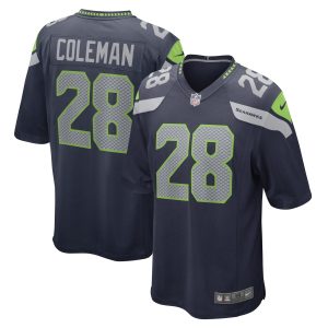 Men's Seattle Seahawks Justin Coleman Nike College Navy Game Player Jersey