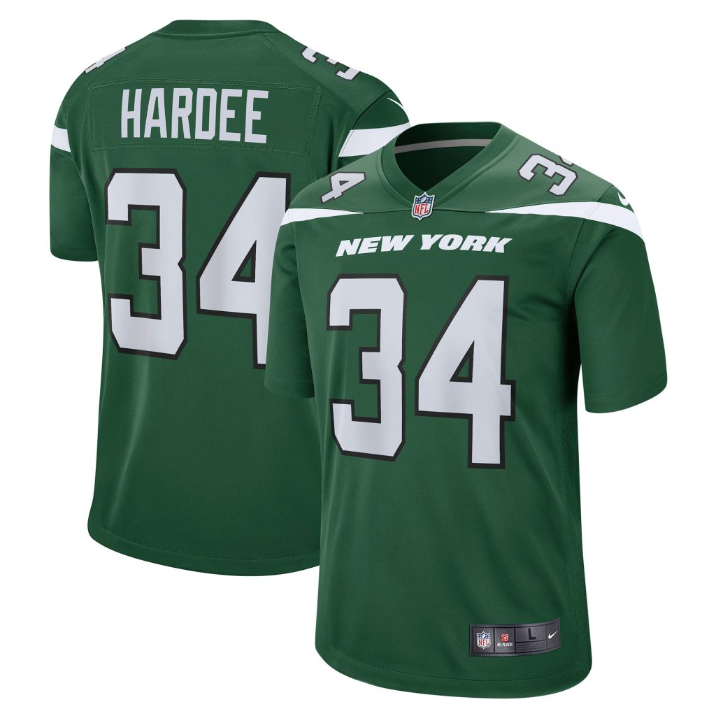 Men's New York Jets Justin Hardee Nike Gotham Green Game Jersey