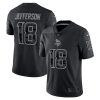 Men's Minnesota Vikings Justin Jefferson Nike Black RFLCTV Limited Jersey