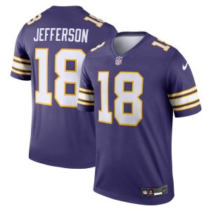 Men's Minnesota Vikings Justin Jefferson Nike Purple Classic Legend Player Jersey