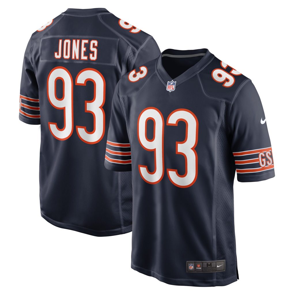 Men's Chicago Bears Justin Jones Nike Navy Game Player Jersey