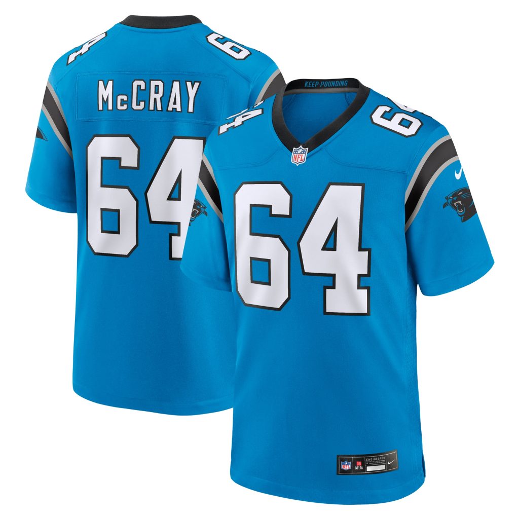 Men's Carolina Panthers Justin McCray Nike Blue Alternate Game Jersey