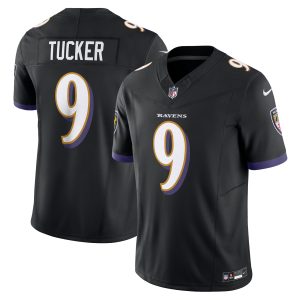 Men's Baltimore Ravens Justin Tucker Nike Black Vapor F.U.S.E. Limited Jersey